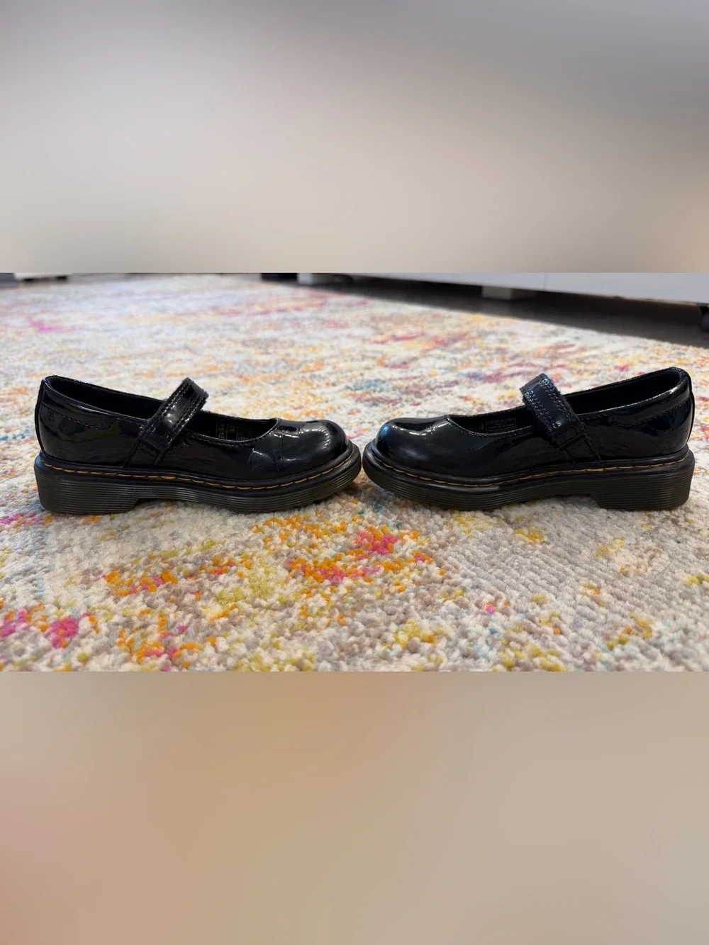 Dr. Martens Black Patent Mary Jane Shoes. Little Girl size 12US